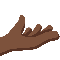 Palm Up Hand- Dark Skin Tone emoji on Twitter